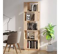 Berkfield Home Beautiful Book Cabinet/Room Divider 51x25x163.5 cm Solid Wood Pine in Light Brown Berkfield Home Light Brown 51x25x163.5 cm