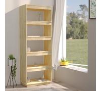 Berkfield Home Beautiful Book Cabinet/Room Divider 60x35x167 cm Solid Pinewood in Light Brown | Size: 60 x 35 x 167 cm Berkfield Home Light Brown 60 x 35 x 167 cm