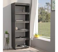 Berkfield Home Beautiful Book Cabinet/Room Divider Grey 60x35x167 cm Solid Pinewood | Size: 60 x 35 x 167 cm Berkfield Home Grey 60 x 35 x 167 cm