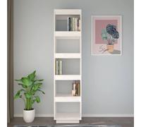 Berkfield Home Beautiful Book Cabinet/Room Divider White 40x35x167 cm Solid Wood Pine | Size: 40 x 35 x 167 cm Berkfield Home White 40 x 35 x 167 cm