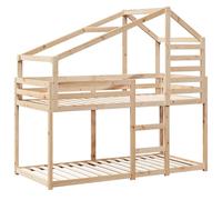 Berkfield Home Beautiful Bunk Bed without Mattress 80x200 cm Solid Wood Pine in Light Brown Berkfield Home Light Brown 80x200 cm