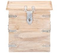 Berkfield Home Beautiful Chest 40x40x40 cm Solid Acacia Wood in Light Brown | Size: 40 x 40 x 40 cm Berkfield Home Light Brown 40 x 40 x 40 cm