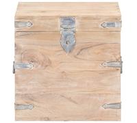 Berkfield Home Beautiful Chest 40x40x40 cm Solid Acacia Wood in Natural | Size: 40 x 40 x 40 cm Berkfield Home Natural 40 x 40 x 40 cm