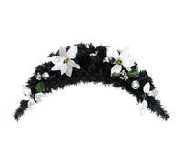 Berkfield Home Beautiful Christmas Arch with LED Lights Black 90 cm PVC Berkfield Home Multicolor