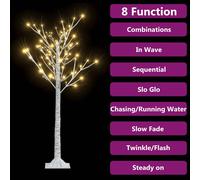 Berkfield Home Beautiful Christmas Tree 128 LEDs 1.2 m Warm White Willow Indoor Berkfield Home White