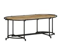 Berkfield Home Beautiful Coffee Table 110x55x40 cm Solid Wood Rough Mango in Brown | Size: 110 x 55 x 40 cm Berkfield Home Brown 110 x 55 x 40 cm
