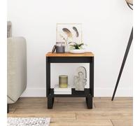 Berkfield Home Beautiful Coffee Table 40x31x46 cm Solid Wood Acacia&Engineered Wood in Brown | Size: 40 x 31 x 46 cm Berkfield Home Brown 40 x 31 x 46 cm