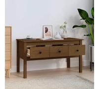 Berkfield Home Beautiful Coffee Table Honey Brown 102x49x55 cm Solid Wood Pine | Size: 102 x 49 x 55 cm Berkfield Home Brown 102 x 49 x 55 cm