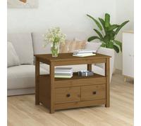 Berkfield Home Beautiful Coffee Table Honey Brown 71x49x55 cm Solid Wood Pine | Size: 71 x 49 x 55 cm Berkfield Home Brown 71 x 49 x 55 cm