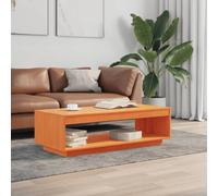 Berkfield Home Beautiful Coffee Table Wax Brown 110x50x33.5 cm Solid Wood Pine Berkfield Home Brown 110x50x33.5 cm