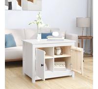 Berkfield Home Beautiful Coffee Table White 71x49x55 cm Solid Wood Pine | Size: 71 x 49 x 55 cm Berkfield Home White 71 x 49 x 55 cm