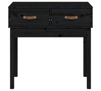 Berkfield Home Beautiful Console Table Black 76.5x40x75 cm Solid Wood Pine Berkfield Home Black 76.5x40x75 cm