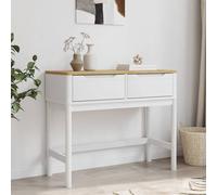 Berkfield Home Beautiful Console Table FLORO White 89.5x36.5x73 cm Solid Wood Pine Berkfield Home White 89.5x36.5x73 cm
