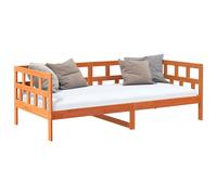 Berkfield Home Beautiful Day Bed without Mattress Wax Brown 90x200 cm Solid Wood Pine Berkfield Home Brown 90x200 cm