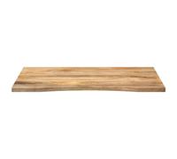 Berkfield Home Beautiful Desk Top with Curve 100x80x2.5 cm Solid Wood Rough Mango in Brown Berkfield Home Brown 100x80x2.5 cm