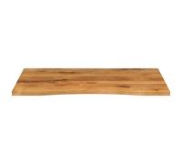 Berkfield Home Beautiful Desk Top with Curve 100x80x2.5 cm Solid Wood Rough Mango in Brown Berkfield Home Brown 100x80x2.5 cm