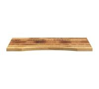 Berkfield Home Beautiful Desk Top with Curve 80x60x2.5 cm Solid Wood Rough Mango in Brown Berkfield Home Brown 80x60x2.5 cm