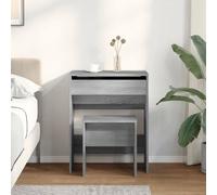 Berkfield Home Beautiful Dressing Table & Stool Grey Sonoma 60x40x113.5 cm Berkfield Home Grey 60x40x113.5 cm