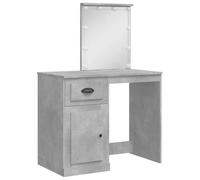 Berkfield Home Beautiful Dressing Table with LED Lights Concrete Grey 90x42x132.5 cm Berkfield Home Grey 90x42x132.5 cm