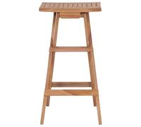 Berkfield Home Beautiful Folding Bar Stools 4 pcs Solid Teak Wood in Brown Berkfield Home Brown