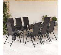 Berkfield Home Beautiful Folding Garden Chairs 8 pcs Black Coffee Poly Rattan Berkfield Home Black