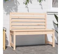 Berkfield Home Beautiful Garden Bench 109 cm Solid Wood Pine in Natural Berkfield Home Natural