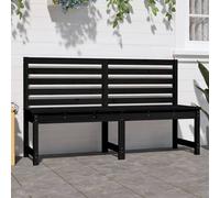 Berkfield Home Beautiful Garden Bench Black 157.5 cm Solid Wood Pine Berkfield Home Black