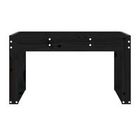 Berkfield Home Beautiful Garden Bench Black 80x38x45 cm Solid Wood Pine | Size: 80 x 38 x 45 cm Berkfield Home Black 80 x 38 x 45 cm