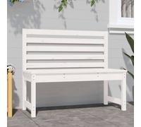 Berkfield Home Beautiful Garden Bench White 109 cm Solid Wood Pine Berkfield Home White