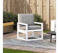Berkfield Home Beautiful Garden Chair White 57.5x63x76 cm Solid Wood Pine Berkfield Home White 57.5x63x76 cm