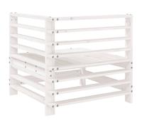 Berkfield Home Beautiful Garden Corner Sofa White Solid Wood Pine Berkfield Home White