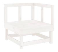 Berkfield Home Beautiful Garden Corner Sofas 2 pcs White Solid Wood Pine Berkfield Home White
