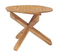 Berkfield Home Beautiful Garden Dining Table Ã˜90x75 cm Solid Teak Wood in Brown | Size: 90x75 cm Berkfield Home Brown 90x75 cm