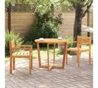 Berkfield Home Beautiful Garden Dining Table Round √ò90x75 cm Solid Wood Acacia in Brown | Size: 90x75 cm Berkfield Home Brown 90x75 cm