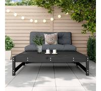 Berkfield Home Beautiful Garden Footstool Black 120x80 cm Solid Wood Pine Berkfield Home Black 120x80 cm