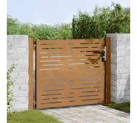 Berkfield Home Beautiful Garden Gate 105x105 cm Corten Steel Square Design in Brown Berkfield Home Brown 105x105 cm