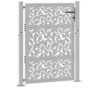 Berkfield Home Beautiful Garden Gate 105x130 cm Weathering Steel Leaf Design in Brown Berkfield Home Brown 105x130 cm