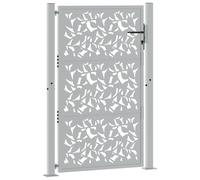 Berkfield Home Beautiful Garden Gate 105x155 cm Weathering Steel Leaf Design in Brown Berkfield Home Brown 105x155 cm