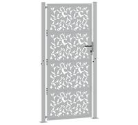Berkfield Home Beautiful Garden Gate 105x205 cm Weathering Steel Leaf Design in Brown Berkfield Home Brown 105x205 cm