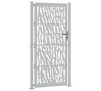 Berkfield Home Beautiful Garden Gate 105x205 cm Weathering Steel Trace Design in Brown Berkfield Home Brown 105x205 cm