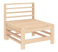 Berkfield Home Beautiful Garden Middle Sofas 2 pcs Solid Wood Pine in Natural Berkfield Home Natural