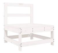 Berkfield Home Beautiful Garden Middle Sofas 2 pcs White Solid Wood Pine Berkfield Home White