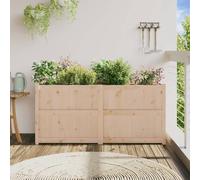 Berkfield Home Beautiful Garden Planter 150x50x70 cm Solid Wood Pine in Light Tan | Size: 150 x 50 x 70 cm Berkfield Home Light Tan 150 x 50 x 70 cm