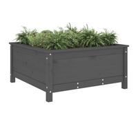 Berkfield Home Beautiful Garden Planter Grey 82.5x82.5x39 cm Solid Wood Pine Berkfield Home Grey 82.5x82.5x39 cm