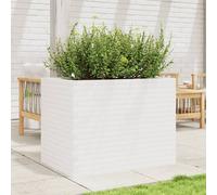 Berkfield Home Beautiful Garden Planter White 90x60x68.5 cm Solid Wood Pine Berkfield Home White 90x60x68.5 cm