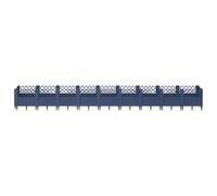 Berkfield Home Beautiful Garden Planter with Pegs Blue Grey 363.5x43.5x43.5 cm PP in Dark Grey Berkfield Home Dark Grey 363.5x43.5x43.5 cm