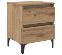 Berkfield Home Bed Cabinet Artisan Oak 40x35x50 cm Engineered Wood in Brown | Size: 40 x 35 x 50 cm Berkfield Home Brown 40 x 35 x 50 cm