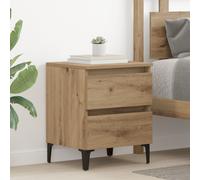 Berkfield Home Bed Cabinet Artisan Oak 40x35x50 cm Engineered Wood in Brown | Size: 40 x 35 x 50 cm Berkfield Home Brown 40 x 35 x 50 cm