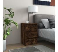 Berkfield Home Bed Cabinet Smoked Oak 40x35x62.5 cm Engineered Wood in Brown Berkfield Home Brown 40x35x62.5 cm