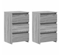 Berkfield Home Bed Cabinets 2 pcs Grey Sonoma 40x35x62.5 cm Engineered Wood Berkfield Home Grey 40x35x62.5 cm